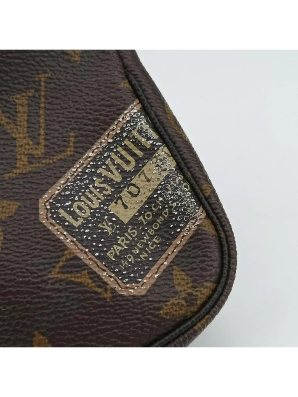 Louis Vuitton Mini Pochette Brown Monogram Canvas Handbag